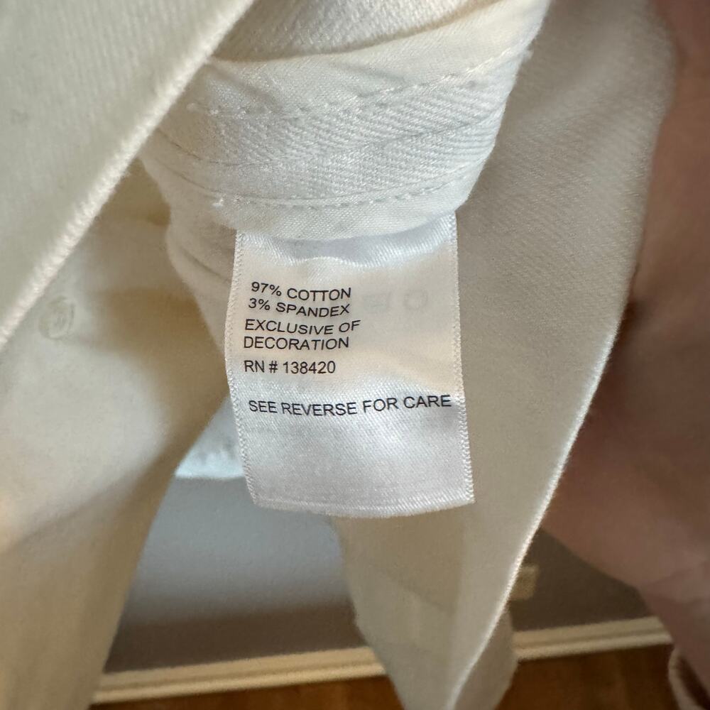 Etcetera White Cropped Button Up Jacket Size 8 Ca… - image 5